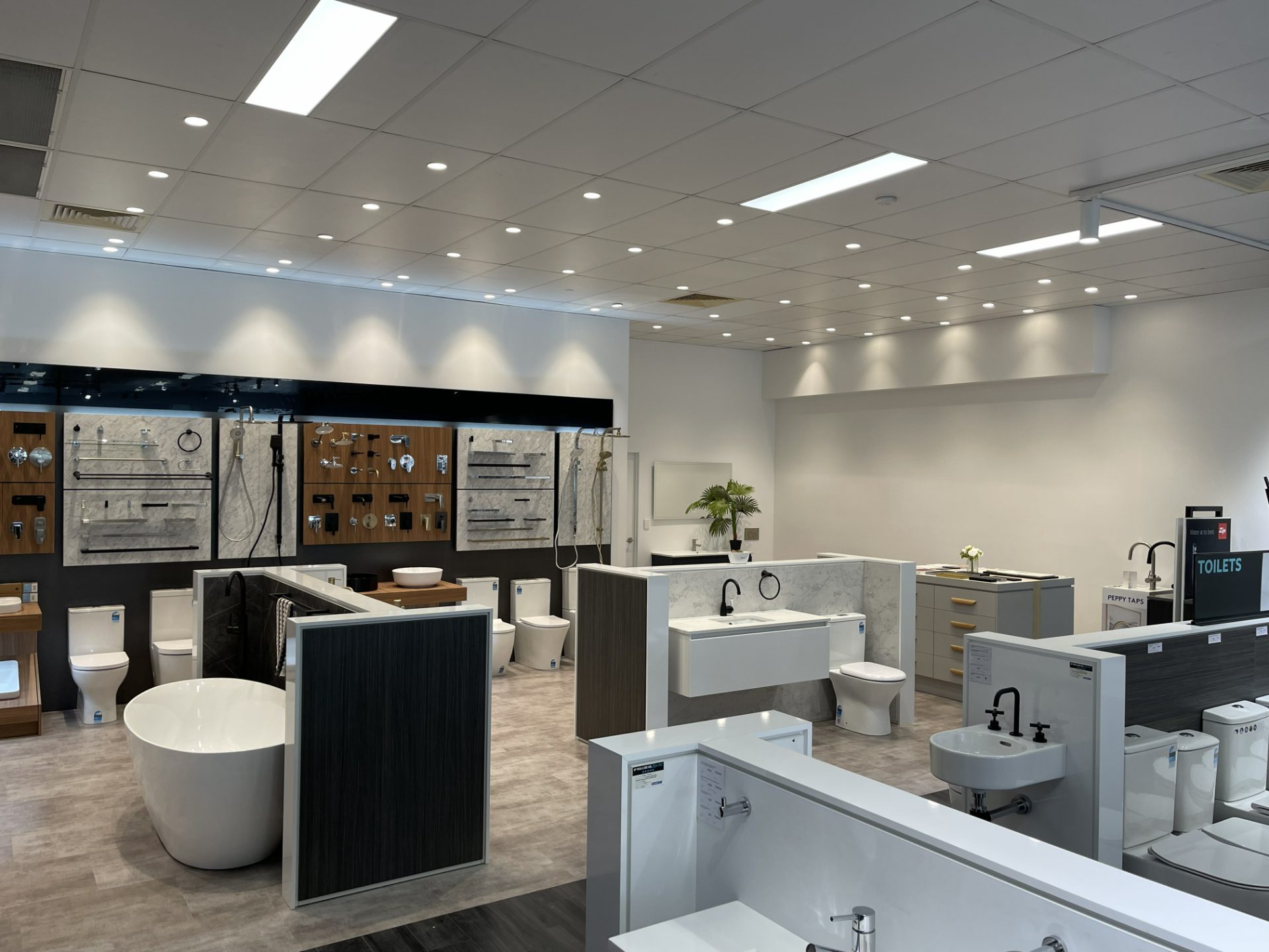 Completed bathroom showroom fitout